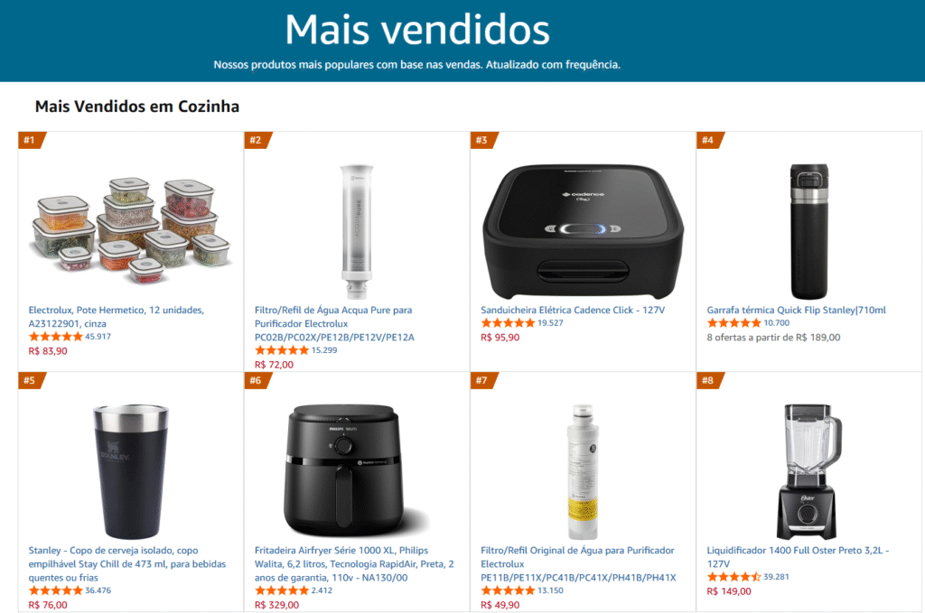 Mais vendidos Nossos produtos mais populares com base nas vendas. Atualizado com frequência.